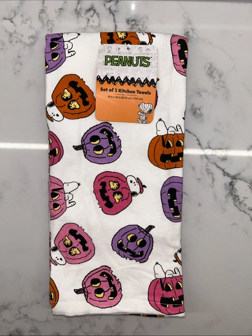 Peanuts Snoopy Halloween Set of 2 Kitchen Towels